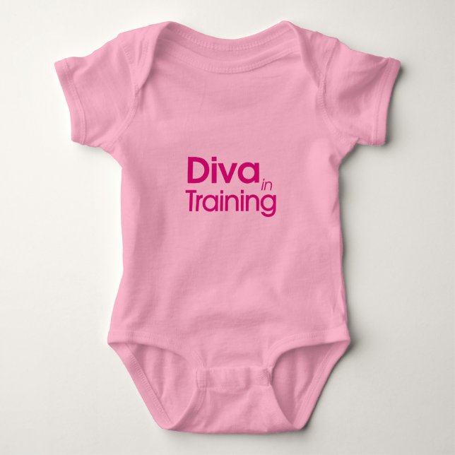 Diva In Training Baby Bodysuit (Front)