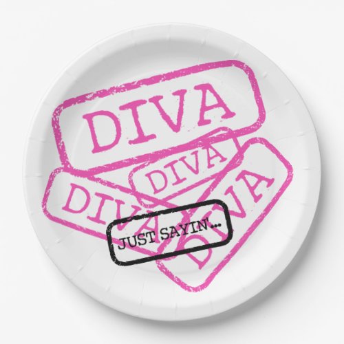 DIVA _ Just Sayin Party Paper Plates