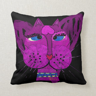 Diva Kitty Throw Pillow