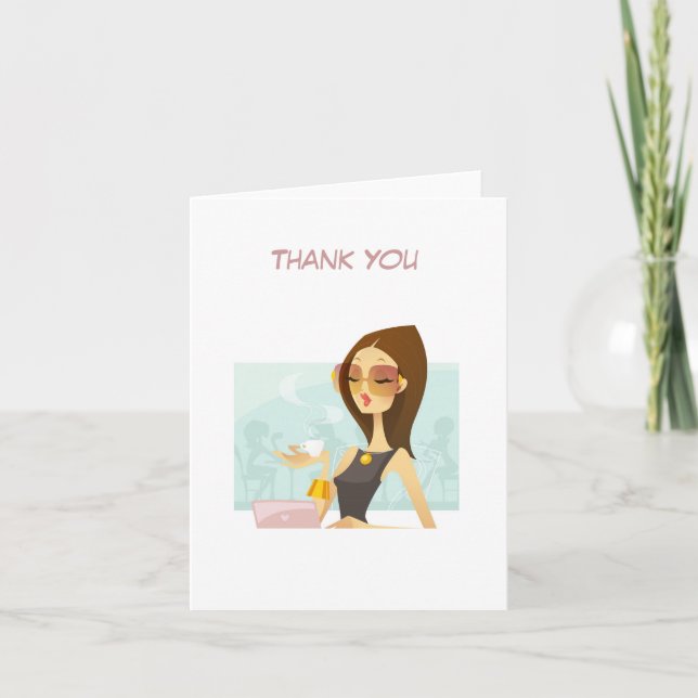 Diva LADY LOGO, Thank You Card (Front)