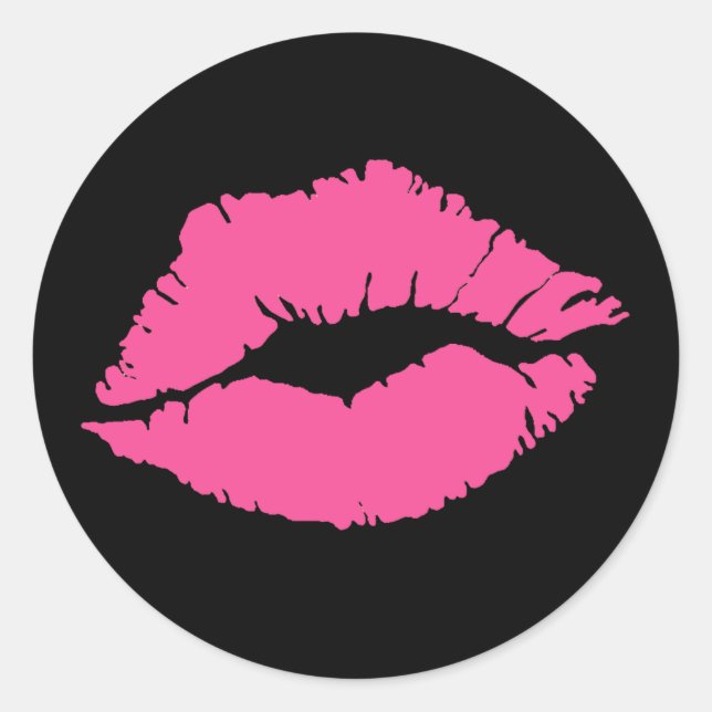 "Diva Lips" Classic Round Sticker (Front)