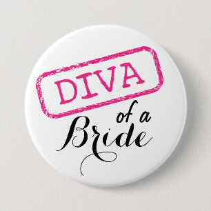 "DIVA" of a Bride Button