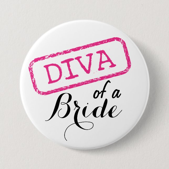 "DIVA" of a Bride Button (Front)