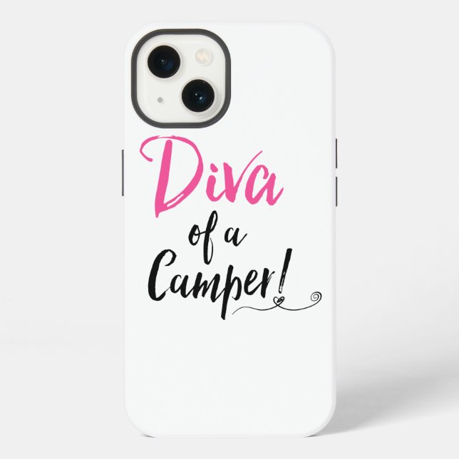 "Diva of a Camper!" Iphone Case (Back)