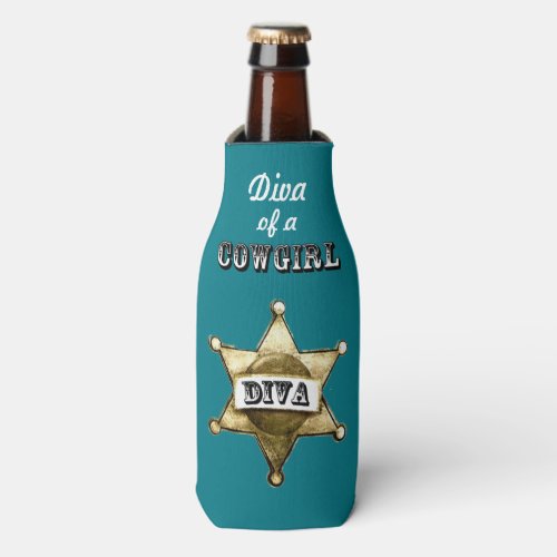 Diva of a Cowgirl Bottle Cooler