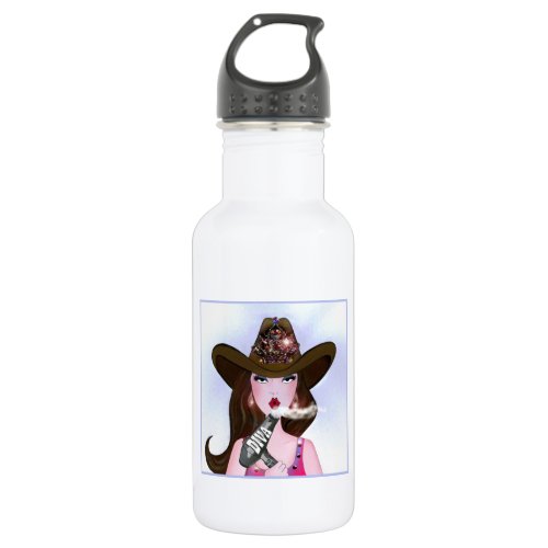 Diva of a Cowgirl Hair Stylist Stainless Steel Water Bottle