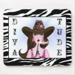 &quot;diva Of A Cowgirl&quot; Mousepad at Zazzle