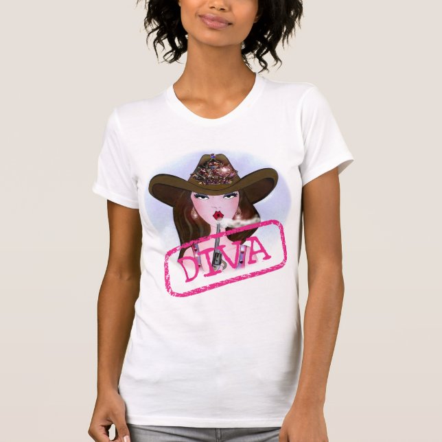 "Diva of a Cowgirl" T-Shirt (Front)