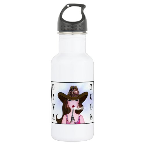 Divaofa Cowgirl Water Bottle