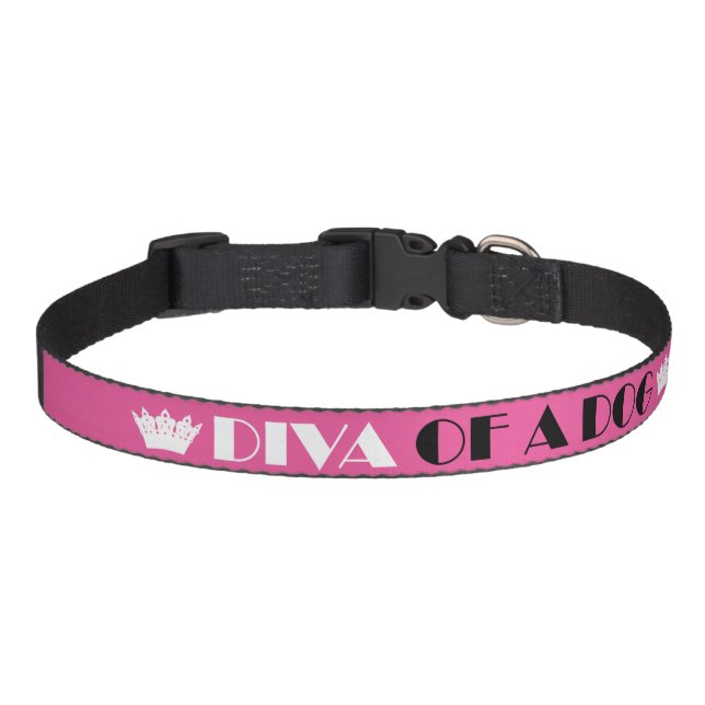 "DIVA of a Dog" Pet Collar (Front)