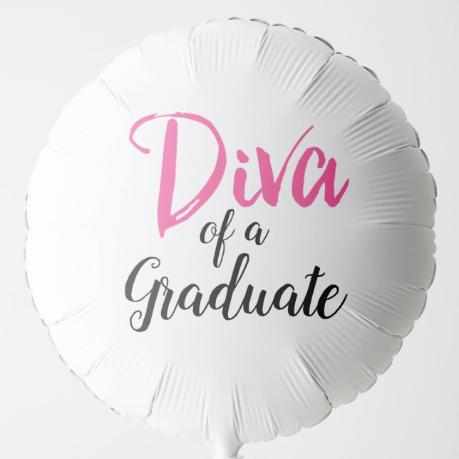 Diva of a Graduate! Balloon (Front)