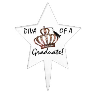 "Diva of a Graduate!" Cake Topper