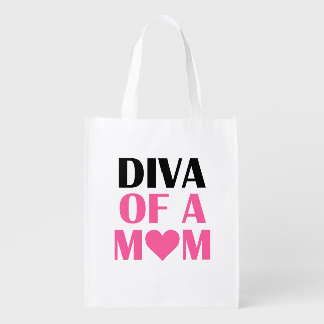 "DIVA of a Mom” Grocery Bag (Front)