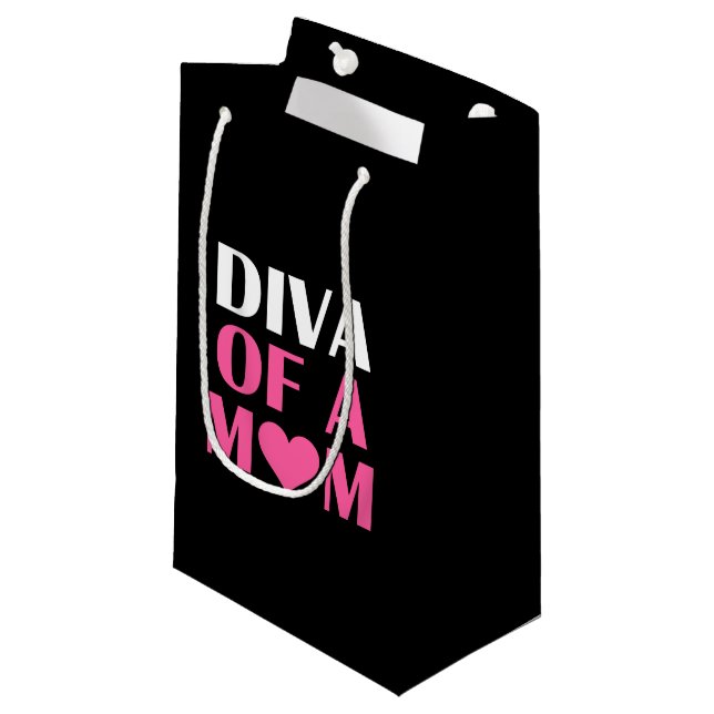 "DIVA OF A Mom" Small Gift Bag (Front Angled)