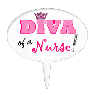 "DIVA of a Nurse!" Cake Topper