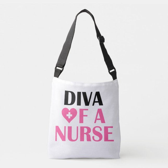 "Diva of a Nurse” Crossbody Bag (Front)