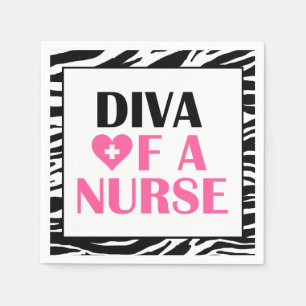 "DIVA of a Nurse!" Paper Napkins
