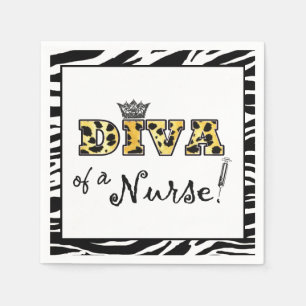 "DIVA of a Nurse!" Paper Napkins