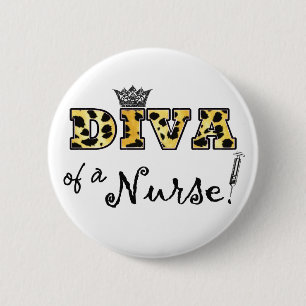 "DIVA of a Nurse!" Pinback Button