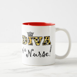 "DIVA of a Nurse!" Two-Tone Coffee Mug