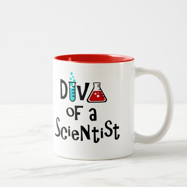 "DIVA of a Scientist/It's Alive!" Two-Tone Coffee Mug (Right)