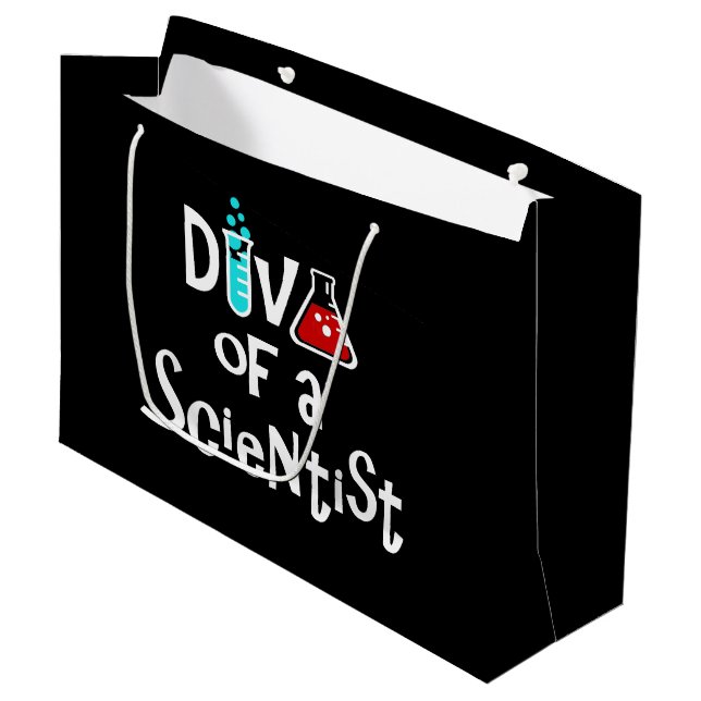 "DIVA of a Scientist"  Large Gift Bag (Front Angled)