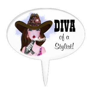 "DIVA of a Stylist" Cake Picks