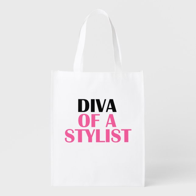 "DIVA of a Stylist” Grocery Bag (Front)