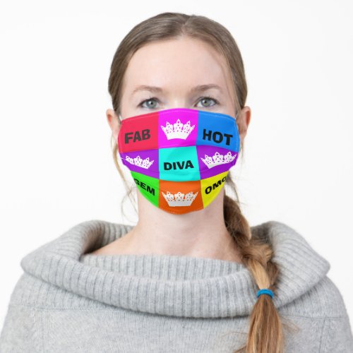 Diva of Many Shades Adult Cloth Face Mask