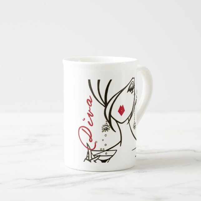 DIVA - Ooh La La! Bone China Mug (Front Right)