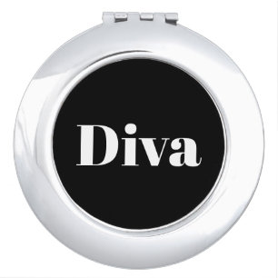 Diva Opera Singer Musician Actor Chic Black Compact Mirror