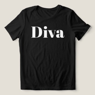 Diva Opera Singer Musician Minimalist Music Themed T-Shirt
