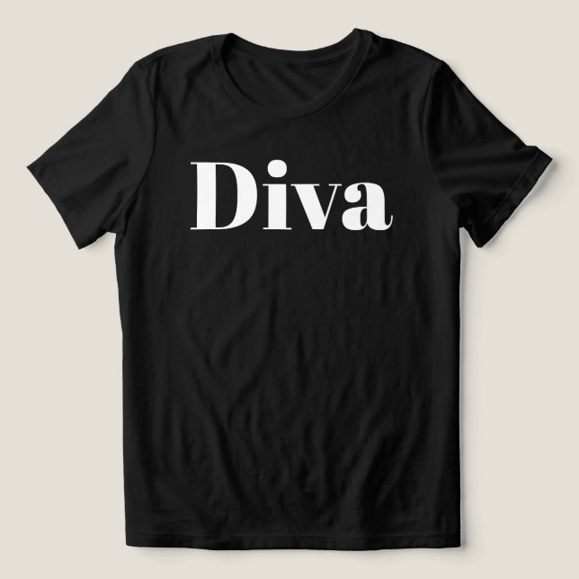 Diva Opera Singer Musician Minimalist Music Themed Tri-Blend Shirt (Design Front)