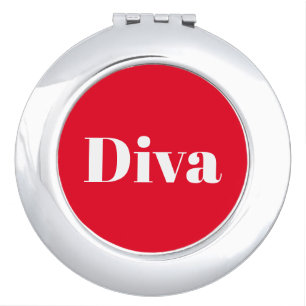 Diva Opera Singer Musician Vocalist Operatic Red Compact Mirror