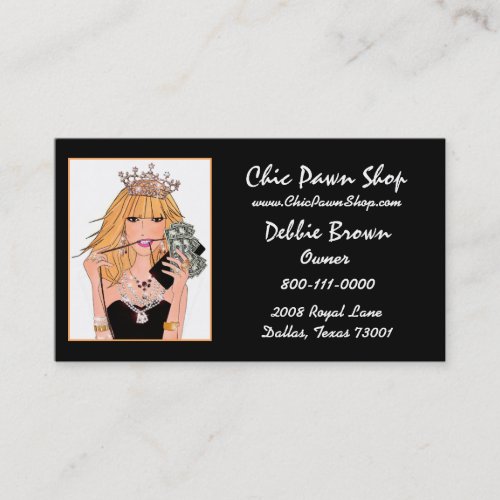 DIVA Pawn Shop Business Cards
