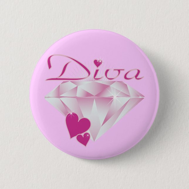 Diva Pinback Button (Front)