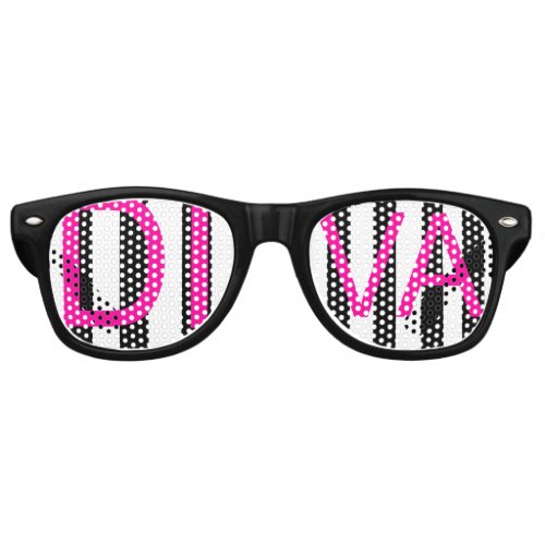 Diva Pink Adult Aviator Party Shades White Retro Sunglasses