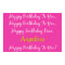 Diva Pink and White Birthday Song Personalized