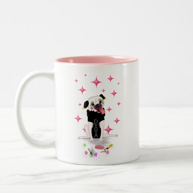 Diva Pug: Pugging Fabulous Mug (Left)