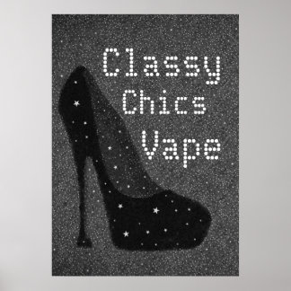 Diva Pumps Classy Chics Vape Premium Poster Diva Pumps Classy Chics Vape Premium Poster