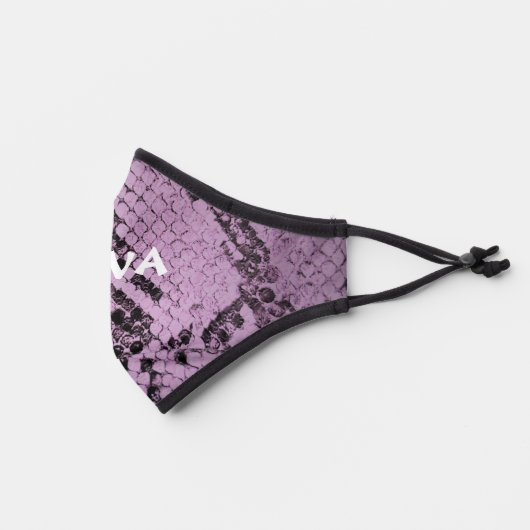 DIVA Purple Snakeskin Print Premium Face Mask (Left)
