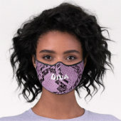 DIVA Purple Snakeskin Print Premium Face Mask (Worn)