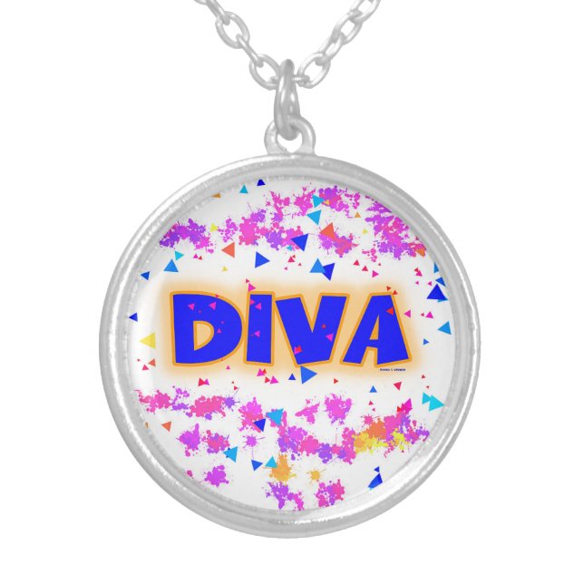 DIVA SILVER PLATED NECKLACE (Front)