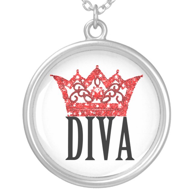 DIVA SILVER PLATED NECKLACE (Front)