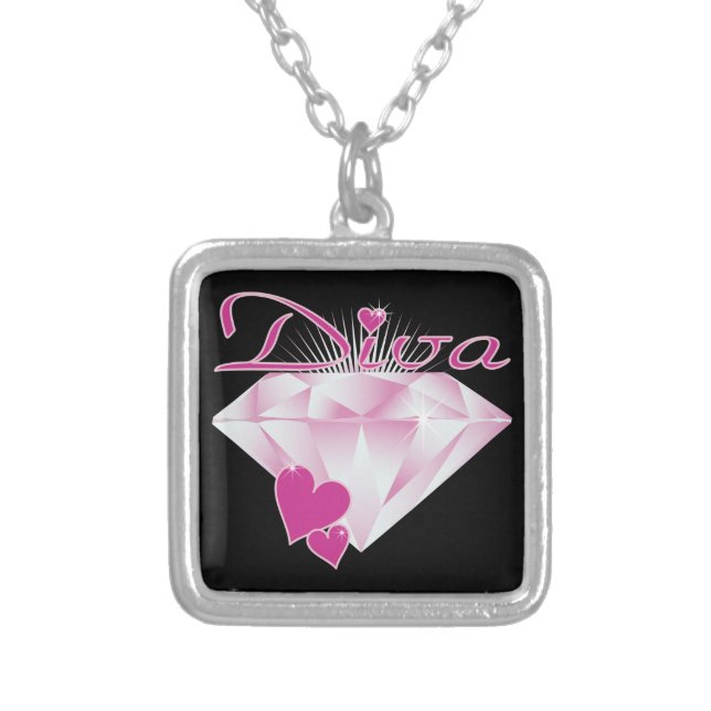 Diva Silver Plated Necklace (Front)