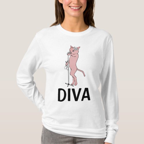 DIVA SINGER CAT T_shirts