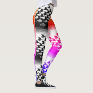 Diva Style colorful and black and white leggings