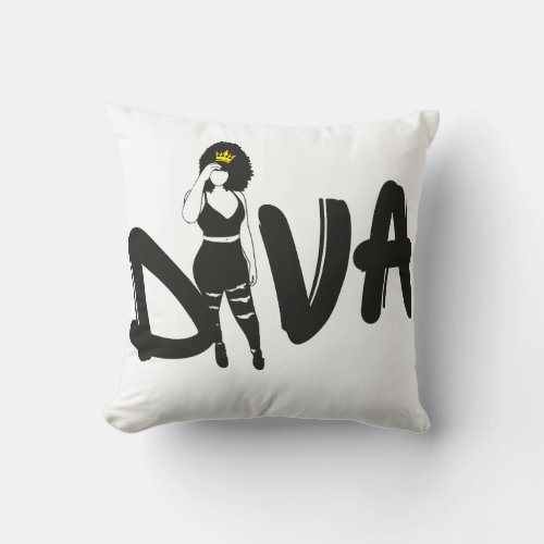 Diva Throw Pillow