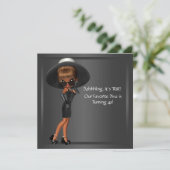 Diva Womans African American Birthday Party Invitation (Standing Front)