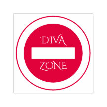 "Diva Zone" Rubber Stamp